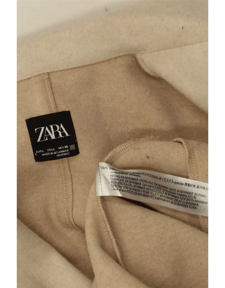 Женское открытое пальто Zara UK 16, большой размер, бежевый полиэстер