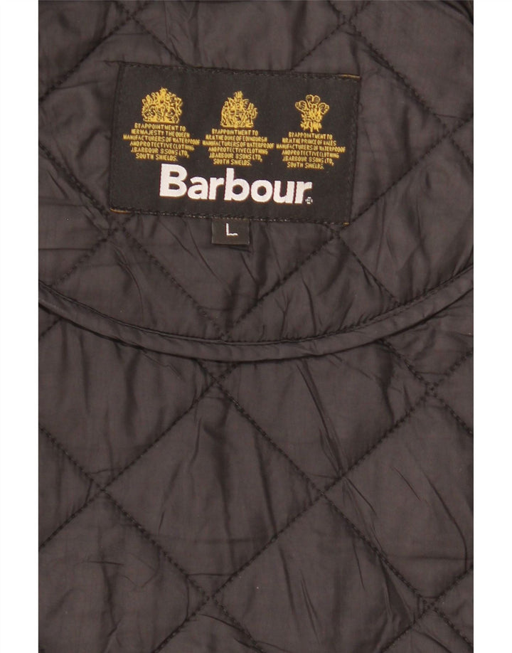 Мужская стеганая куртка Barbour UK 40, большая черная