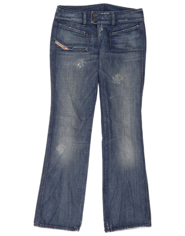 Женские потертые джинсы Diesel Bootcut W29 L33, синий хлопок