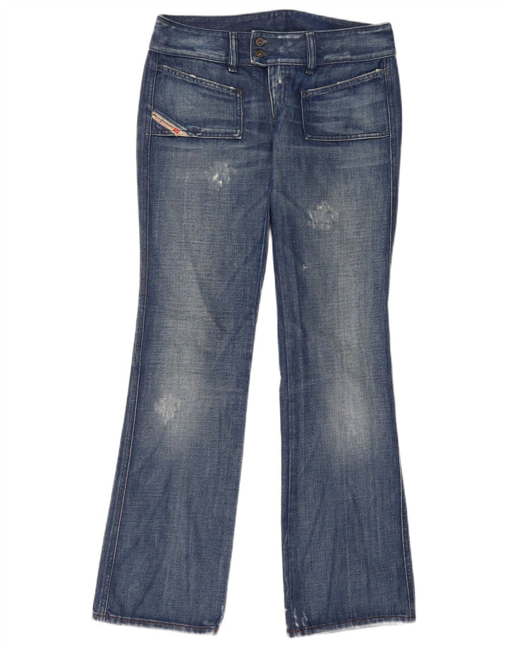 Женские потертые джинсы Diesel Bootcut W29 L33, синий хлопок