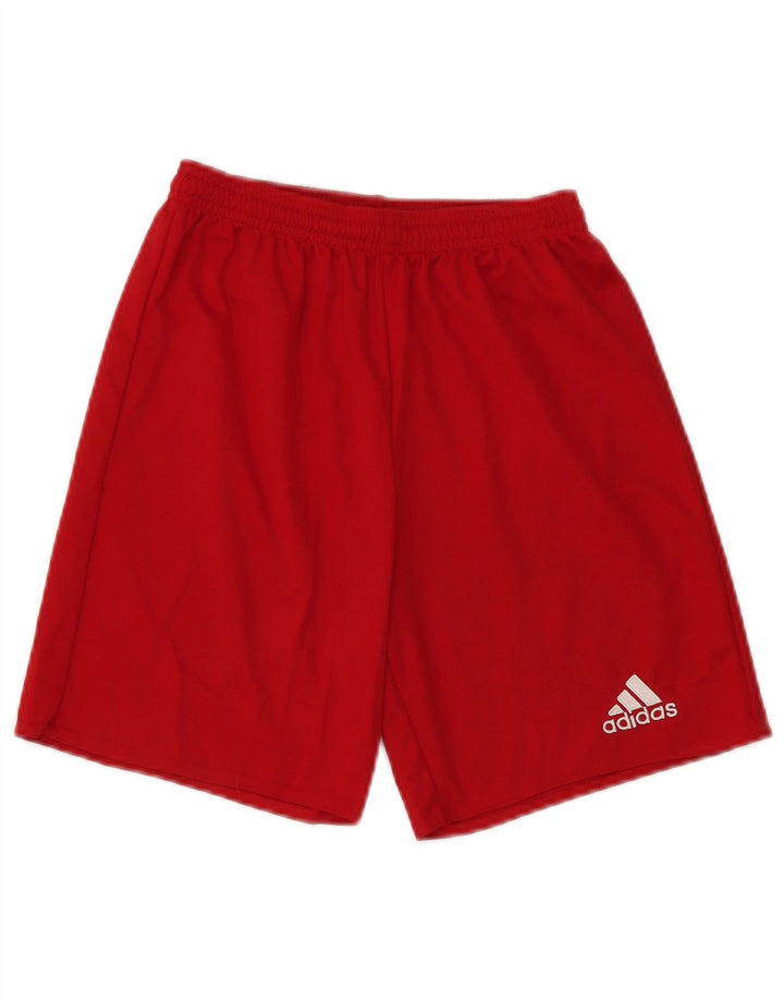 Спортивные шорты Adidas Climalite для мальчиков 13-14 лет, красный полиэстер