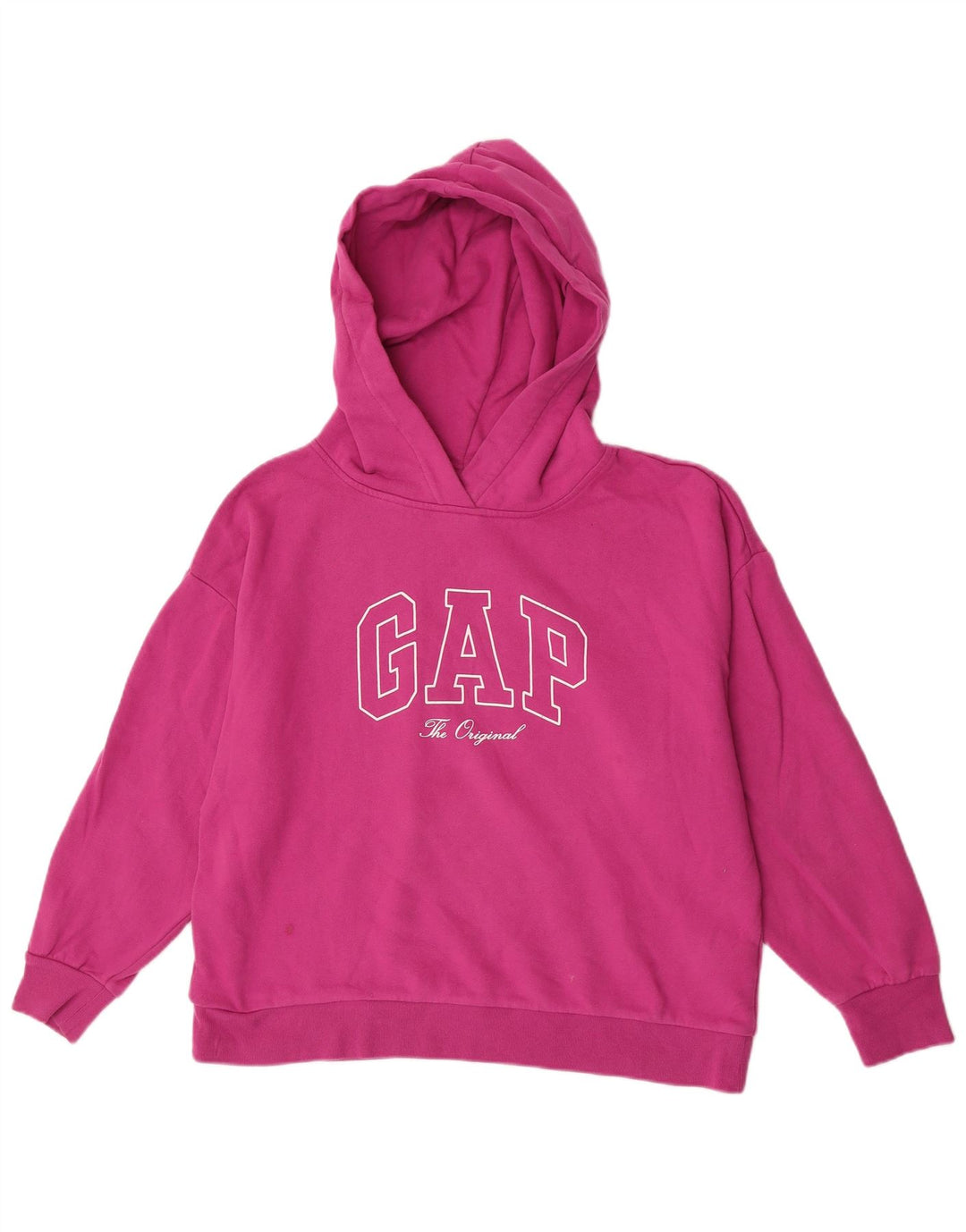 Женский джемпер с капюшоном Gap Oversized UK 14, хлопковый цвет среднего розового цвета