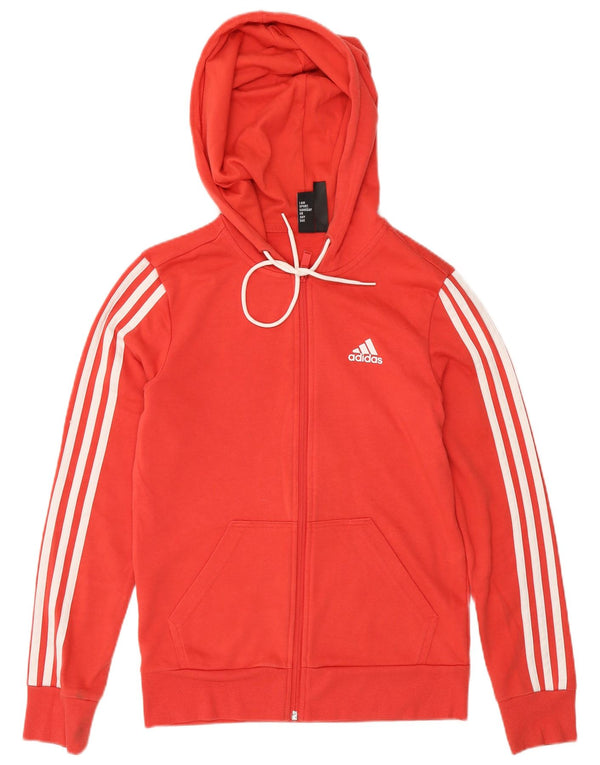 Женский свитер с капюшоном на молнии Adidas UK 4/6 XS, красный хлопок