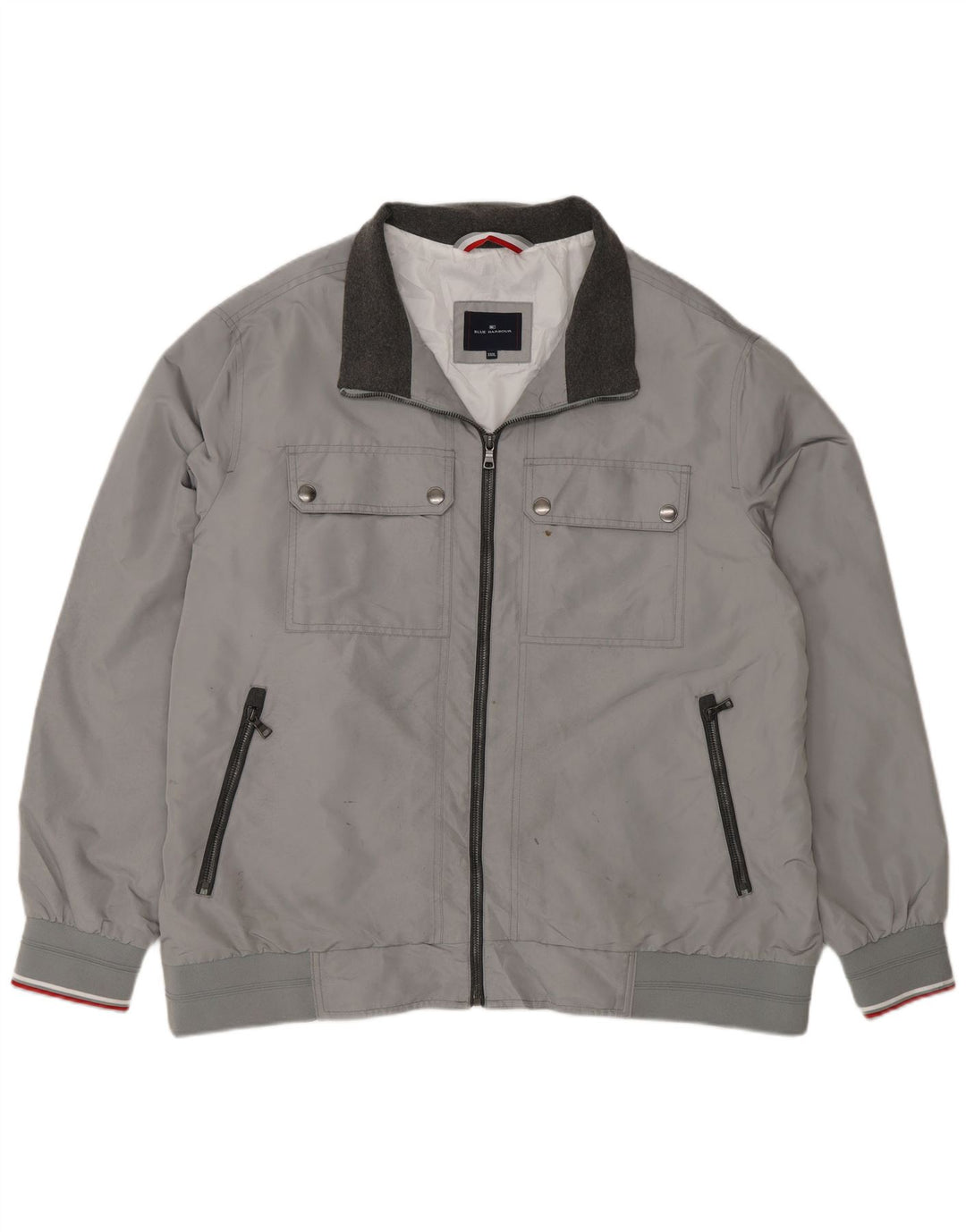 Мужская куртка-бомбер Marks & Spencer Blue Harbour 3XL, серый полиэстер