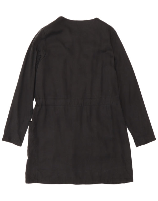 Женский пиджак Zara с молнией во всю длину UK 6 XS, черный лиоцелл