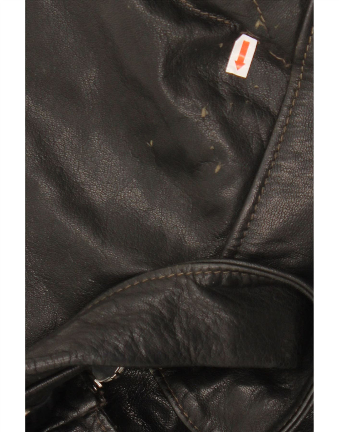 Мужская кожаная куртка VINTAGE UK 40, большая черная кожаная