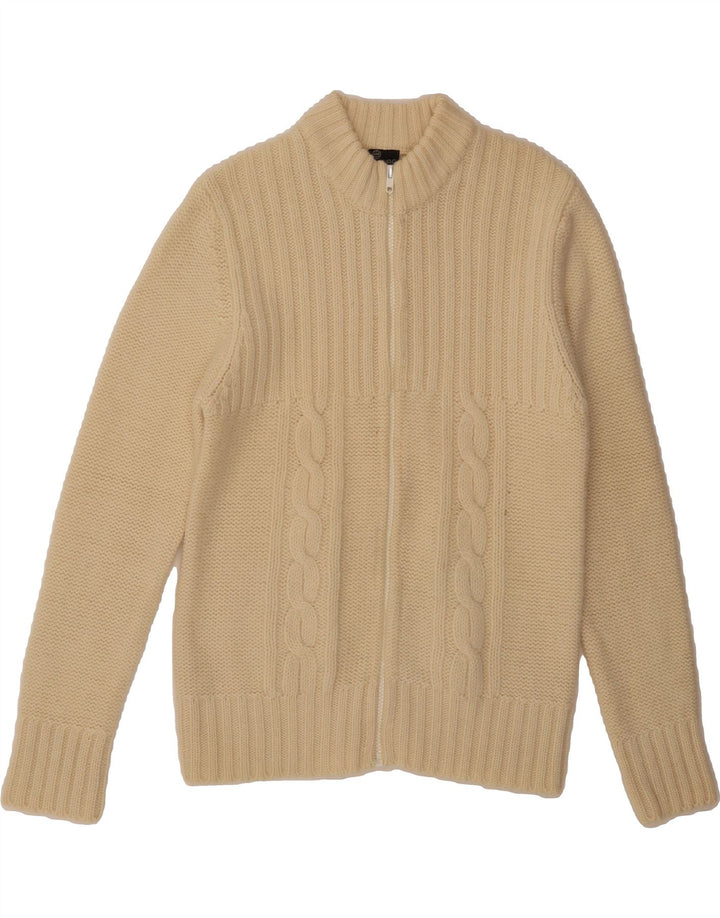 VINTAGE Womens Cardigan Sweater IT 48 XL Off White Wool Vintage Vintage and Second-Hand Vintage from Messina Hembry 