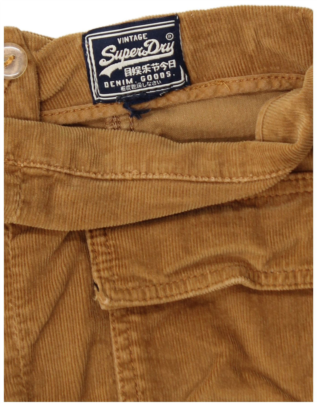 Женская мини-вельветовая юбка Superdry W26, маленькая, бежевая