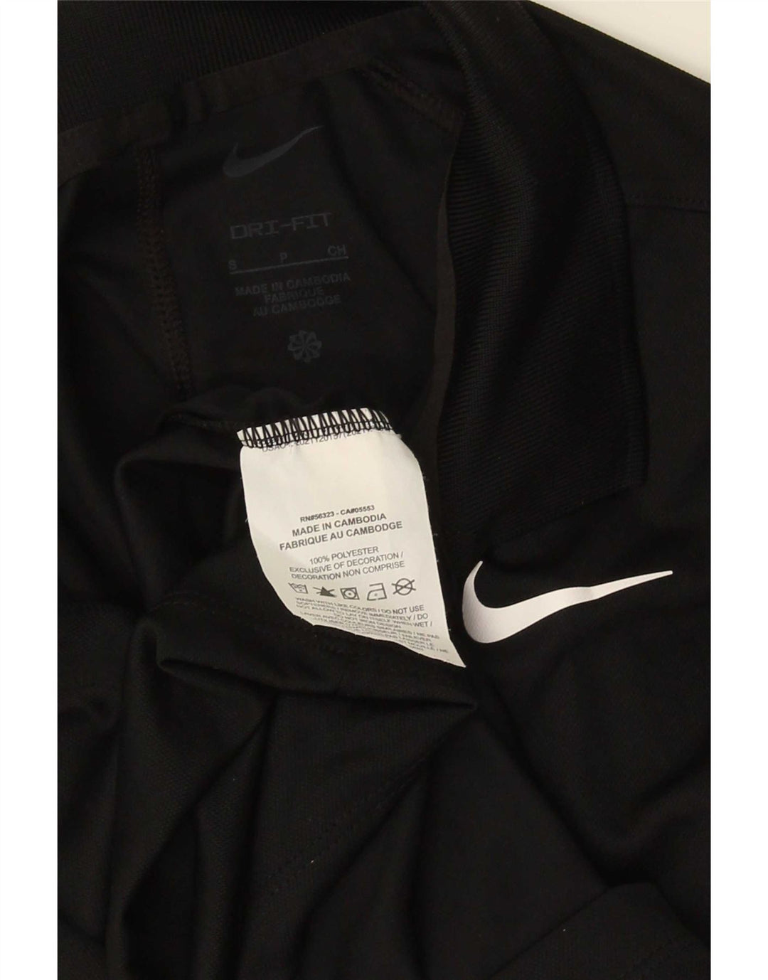 Мужская рубашка-поло Nike Dri Fit, маленькая черная, полиэстер