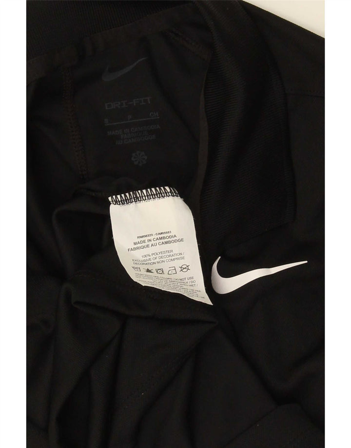 Мужская рубашка-поло Nike Dri Fit, маленькая черная, полиэстер