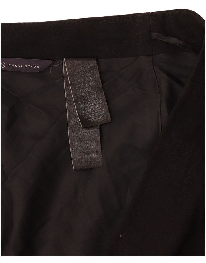 Женская юбка-карандаш Marks & Spencer UK 16, большая W34, черный полиэстер