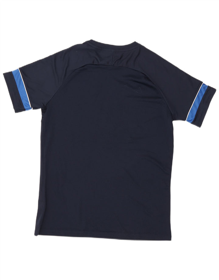 Мужская футболка Nike Dri Fit, большой темно-синий полиэстер с цветными блоками