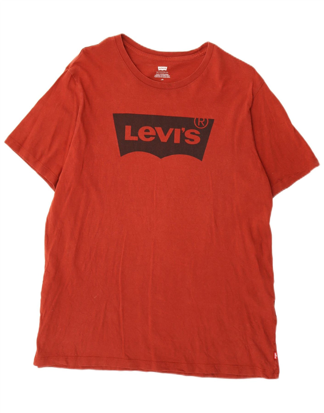 Мужская футболка с рисунком Levi's, большой красный хлопковый топ