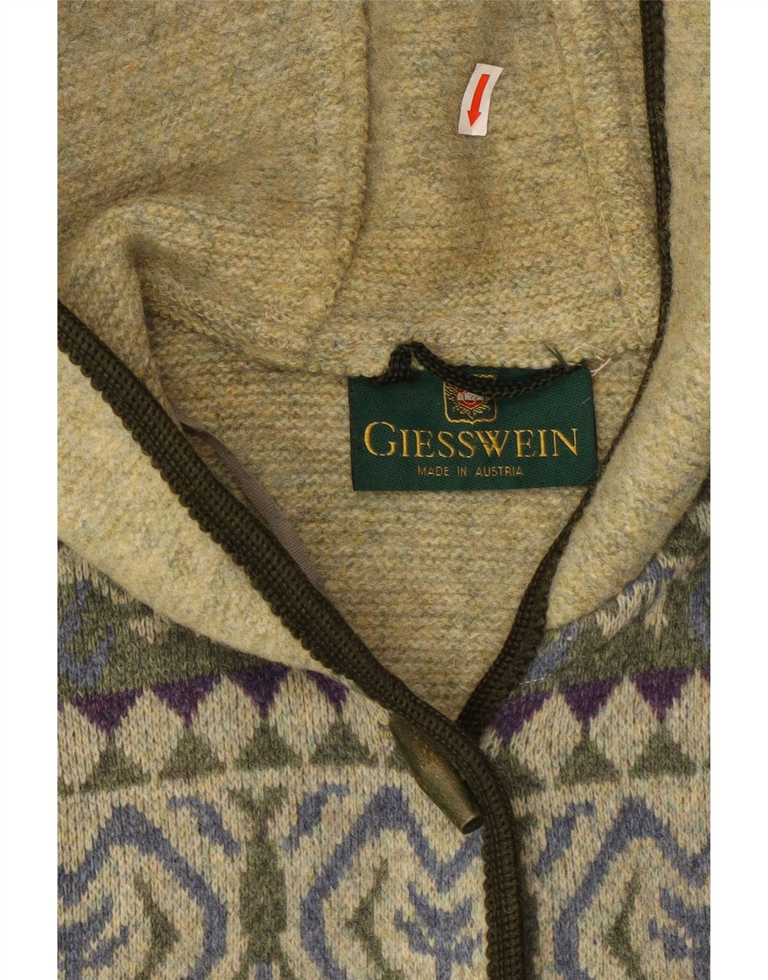 Женский кардиган с капюшоном GIESSWEIN UK 14, большой зеленый Fair Isle