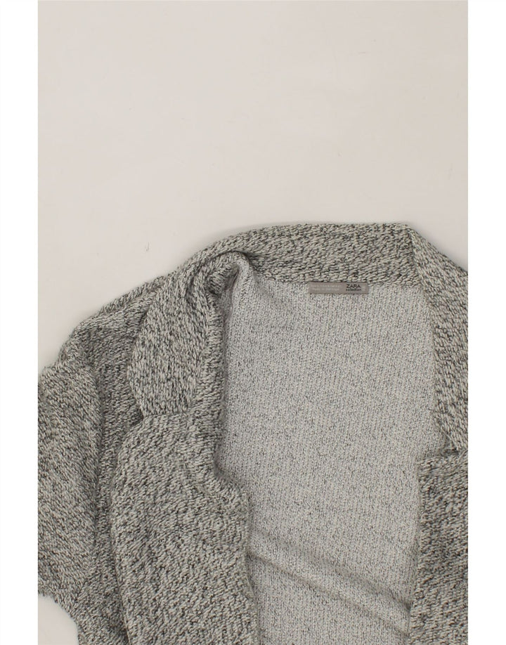 ZARA Womens Oversized Longline Cardigan Sweater UK 10 Small Grey Flecked Vintage Zara and Second-Hand Zara from Messina Hembry 