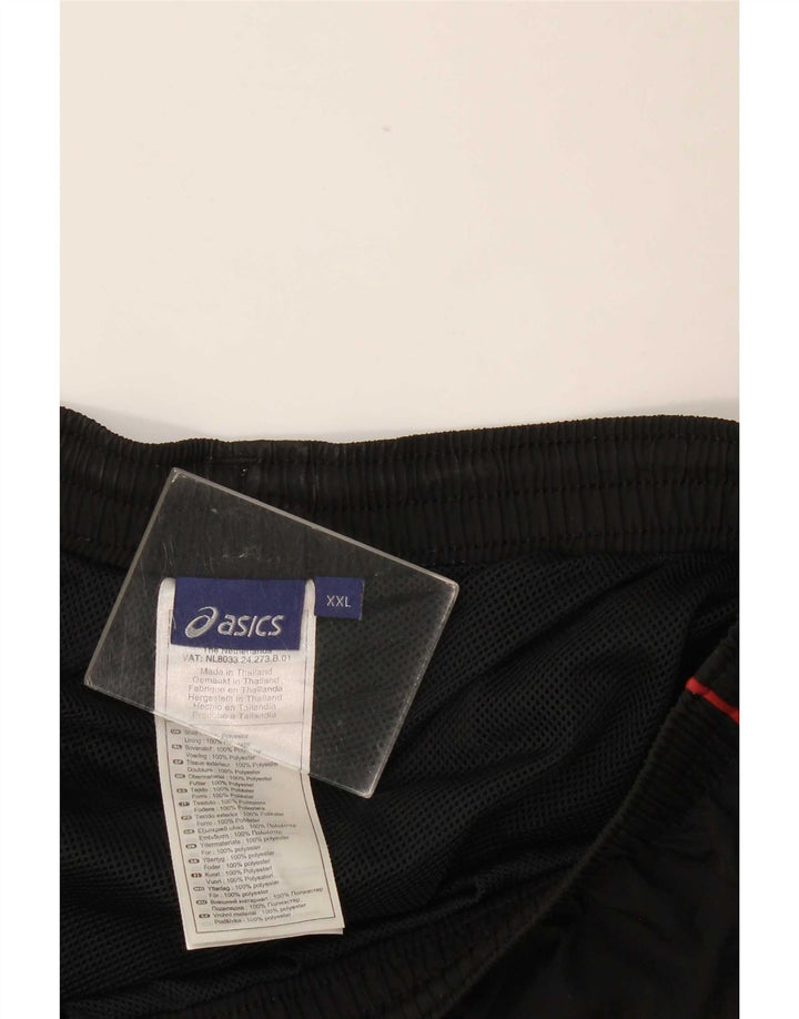 Мужские спортивные шорты Asics 2XL, черные, полиэстер с цветными блоками