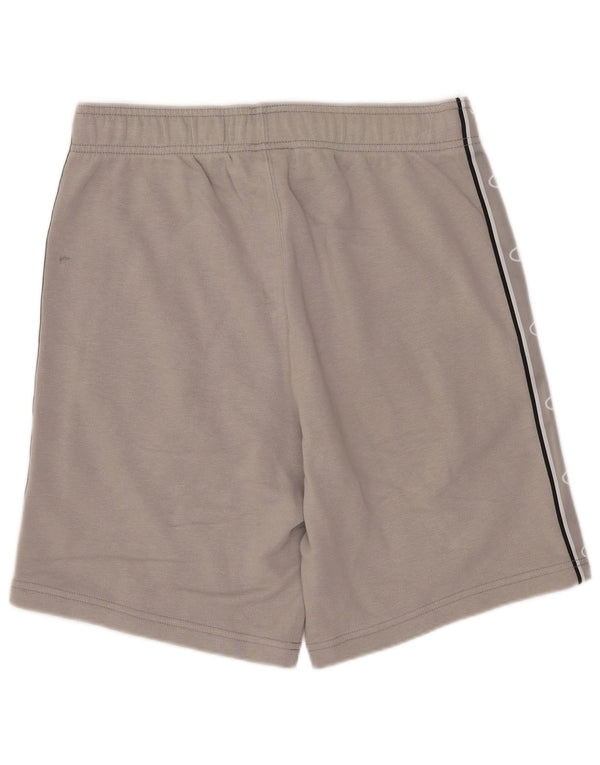 Мужские спортивные шорты с рисунком Champion, хлопок среднего серого цвета