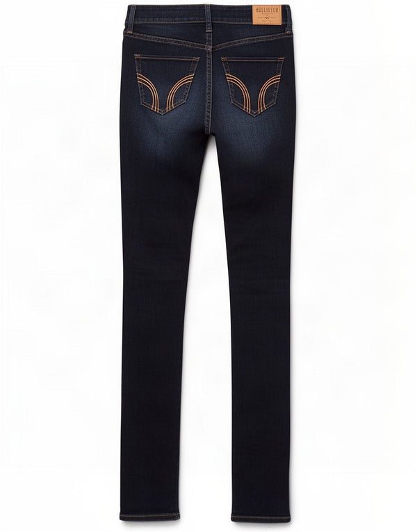 Женские джинсы суперскинни Hollister США 00 2XS W23 L31 Темно-синий хлопок