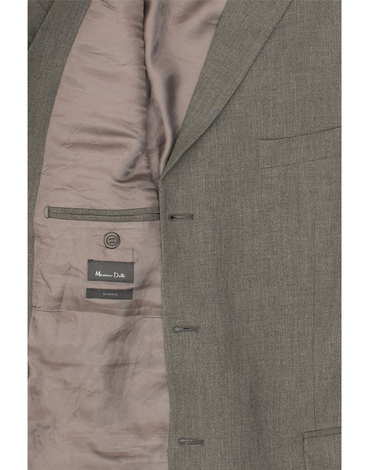 MASSIMO DUTTI Mens Stretch 3 Button Blazer Jacket UK 40 Large Grey | Vintage Massimo Dutti | Thrift | Second-Hand Massimo Dutti | Used Clothing | Messina Hembry 
