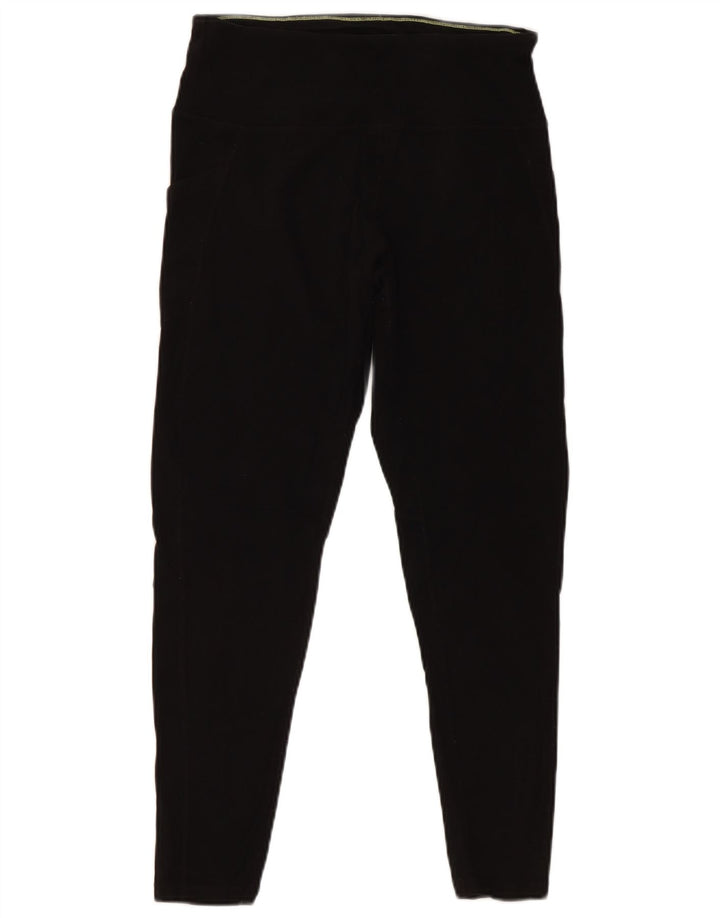 Женские укороченные леггинсы с рисунком CALVIN KLEIN UK 12, средний черный хлопок