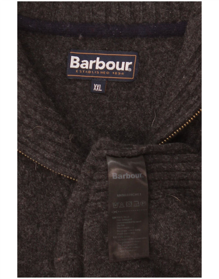 Женский свитер Barbour с воротником на молнии, Великобритания 20, 2XL, серый, шерсть