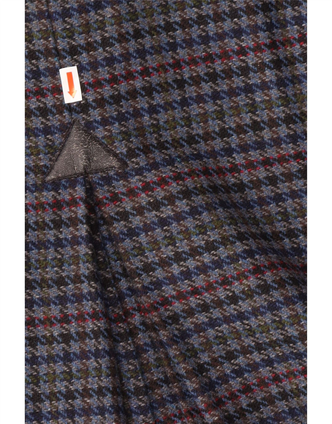 Винтажная женская юбка-карандаш UK 14, средний размер W28, синяя с узором «гусиные лапки»