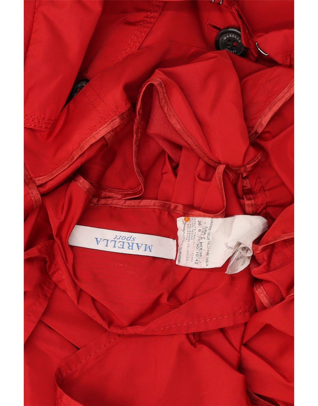 Женский тренч MARELLA UK 10, маленький красный, полиэстер