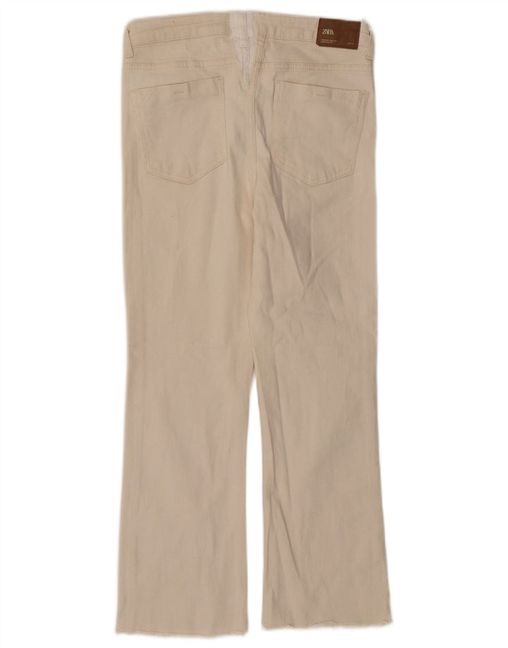 Женские укороченные джинсы Zara EU 40 Medium W28 L25 Бежевые