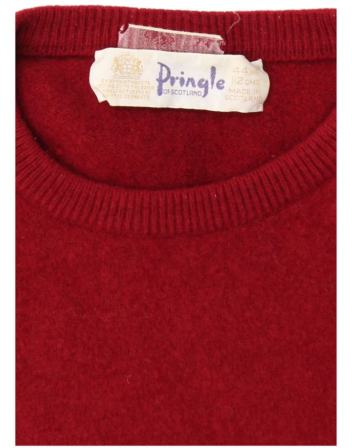 Pringle Мужской свитер с круглым вырезом IT 44 XS Красный