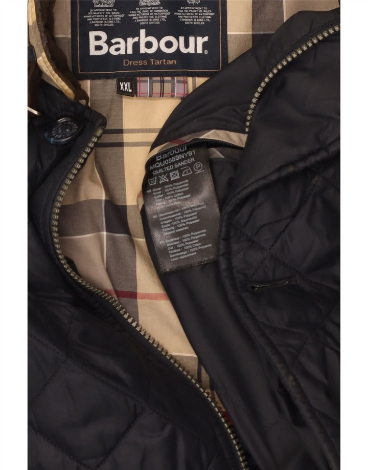 Мужская стеганая куртка Barbour UK 44 2XL Темно-синий полиамид