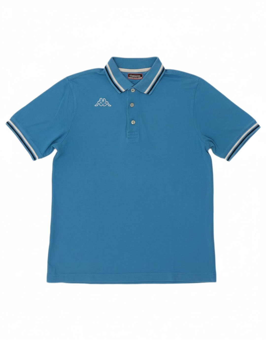 KAPPA Mens Polo Shirt Medium Blue Cotton