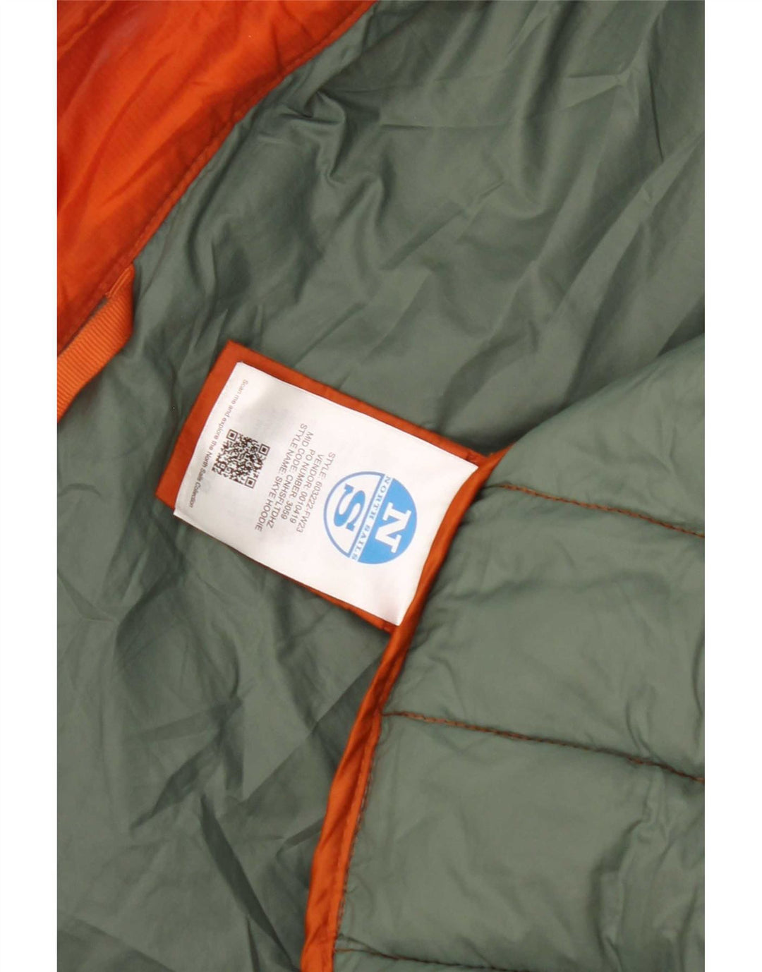 Мужская утепленная куртка с капюшоном North Sails UK 40, большой оранжевый полиэстер