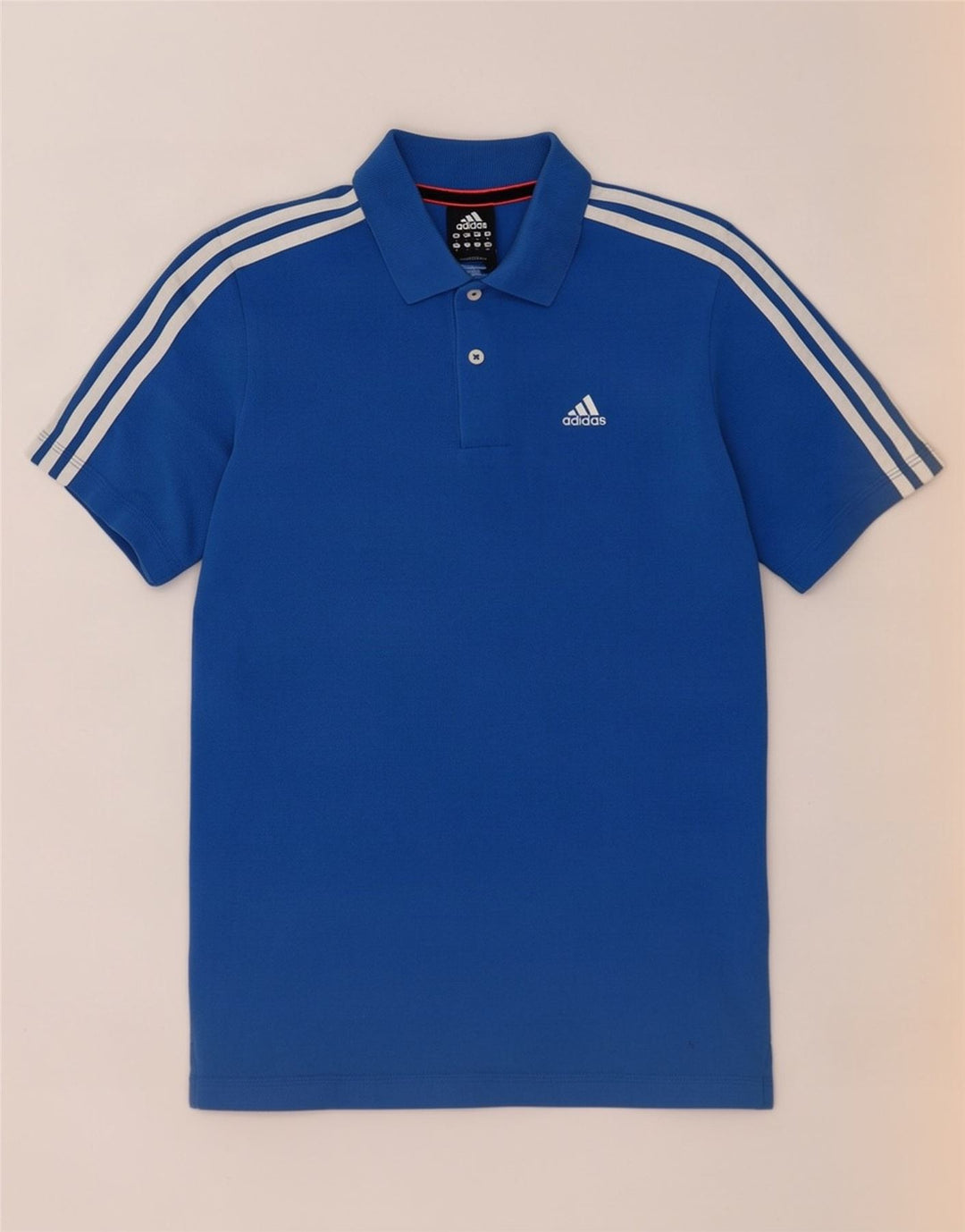 Мужская рубашка-поло Adidas Climalite, маленькая синяя, хлопок