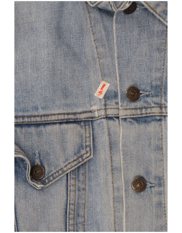 Мужская джинсовая куртка Levi's UK 40, большая синяя, хлопок