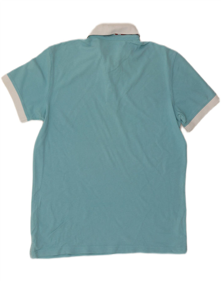 Мужская рубашка поло NAPAPIJRI XL, синяя, хлопок с цветными блоками