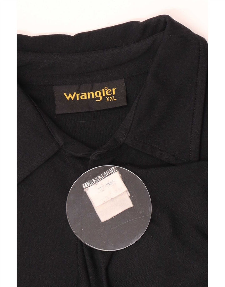 Мужская рубашка с коротким рукавом Wrangler 2XL черная из полиамида