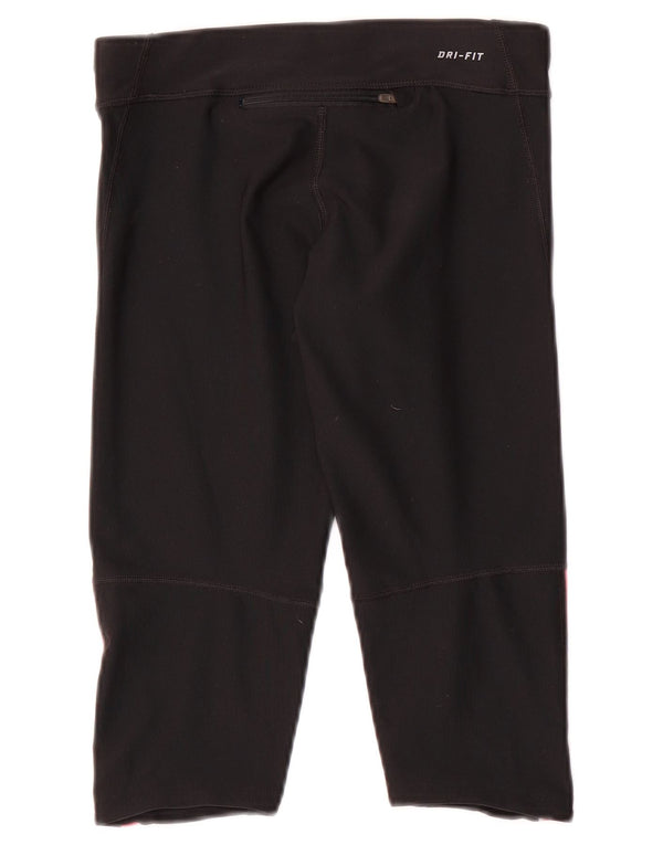 Женские леггинсы-капри Nike Dri Fit UK 6 XS, черный полиэстер