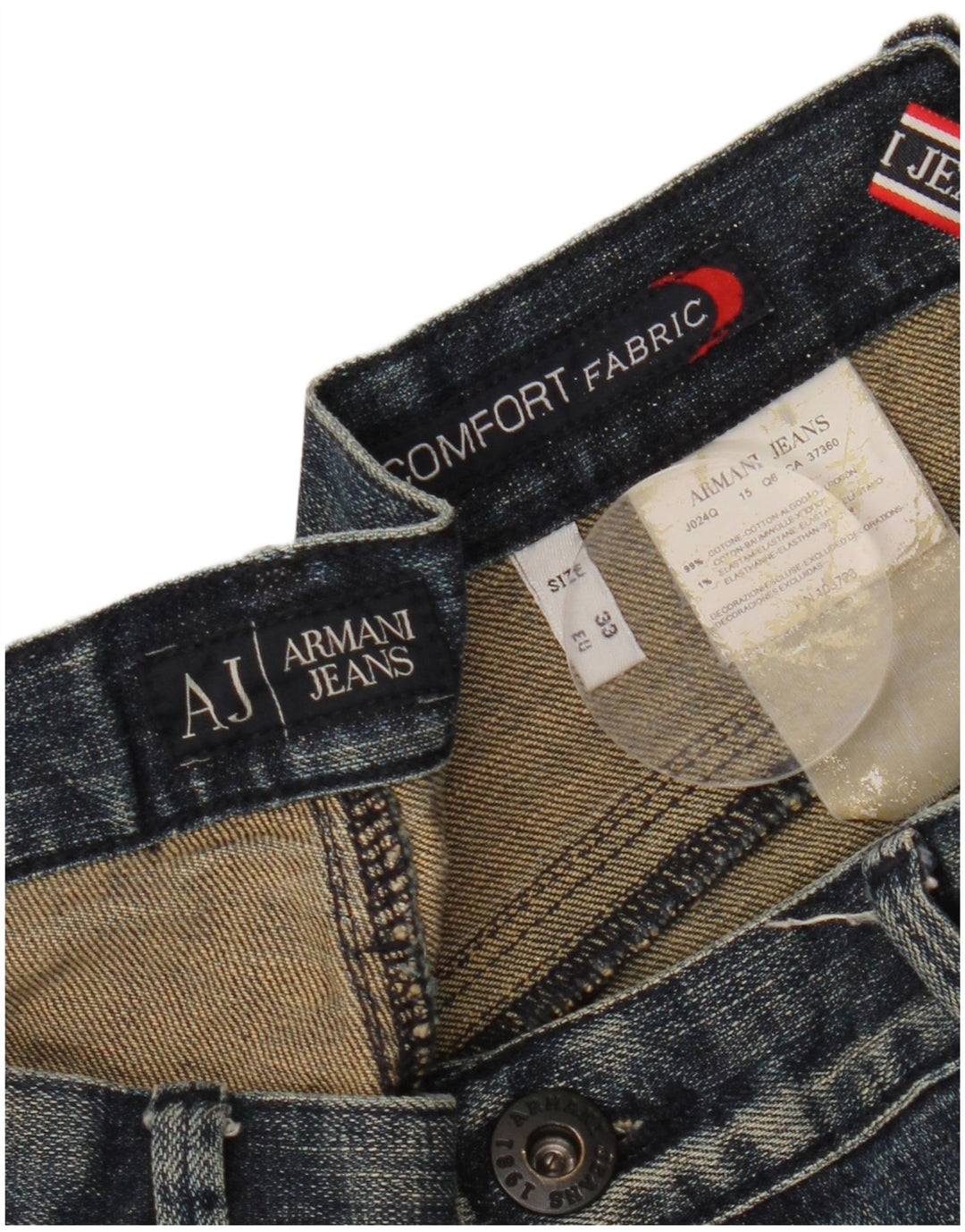 Мужские джинсы Armani Slim W33 L28 синие, хлопок