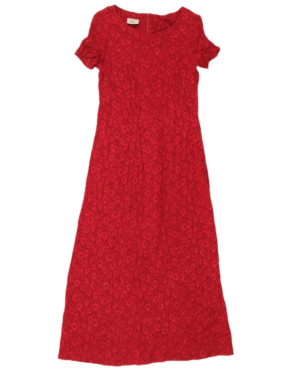 Laura Ashley Womens Maxi Dress UK 12 Medium Red Floral
