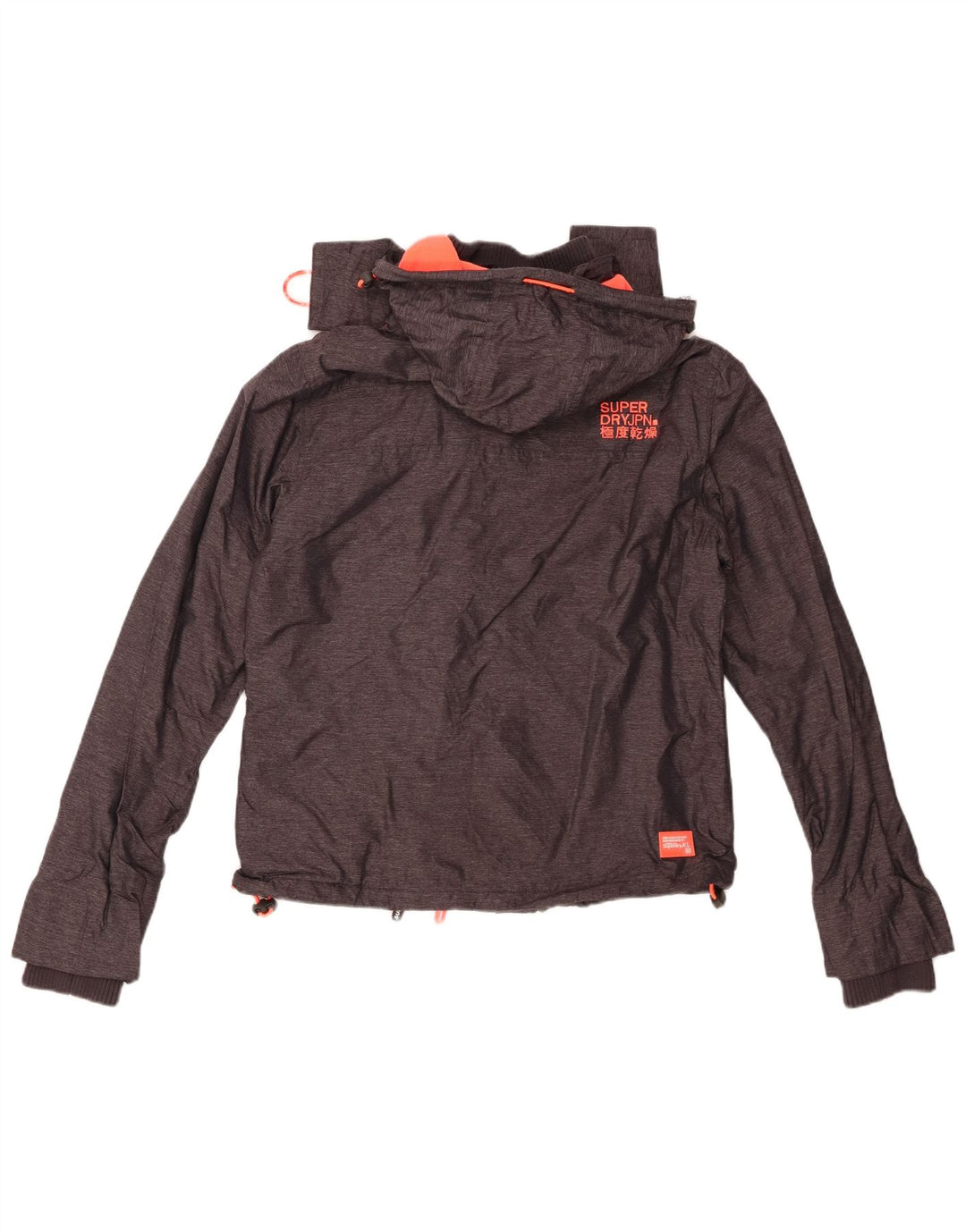 SUPERDRY Женская ветровка с капюшоном, куртка UK 12, средний серый