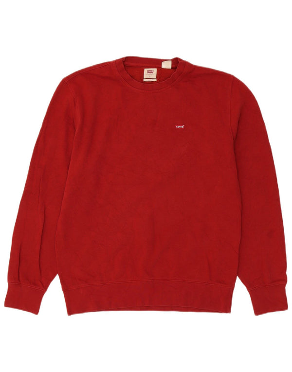 Мужской джемпер-свитшот Levi's Standard, маленький красный, хлопковый