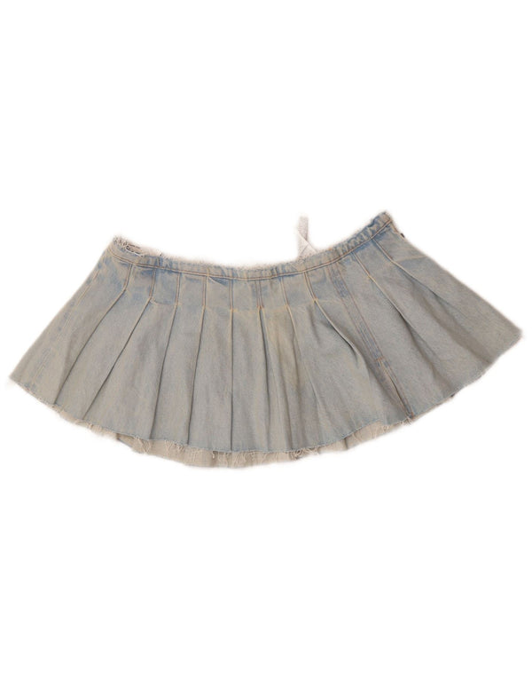 Женская джинсовая мини-юбка Zara Medium W28, синяя, хлопок