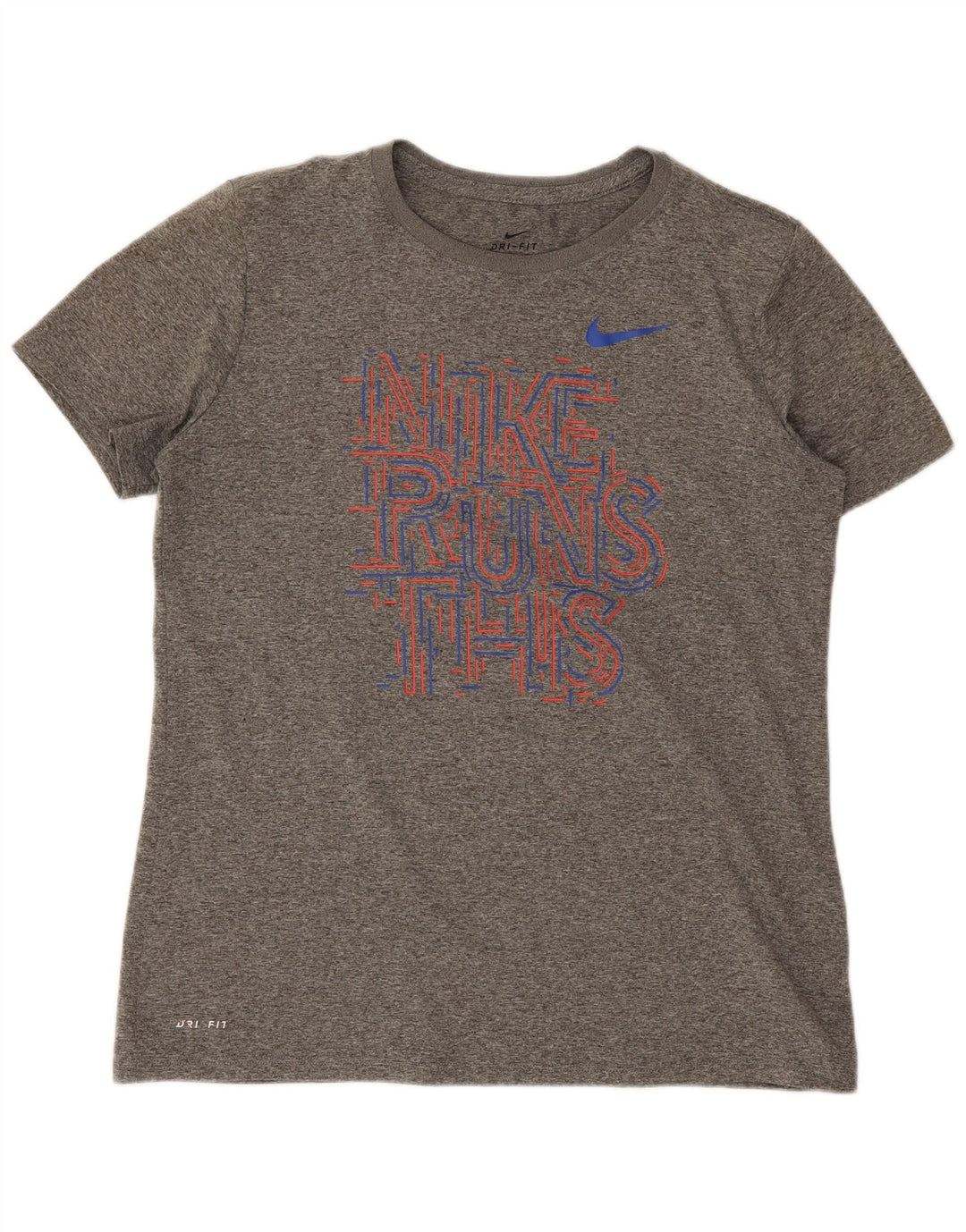 Женская футболка с графическим принтом Nike Dri Fit UK 14, средний серый