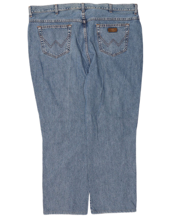 WRANGLER Mens Texas Straight Jeans W46 L29 Blue Cotton