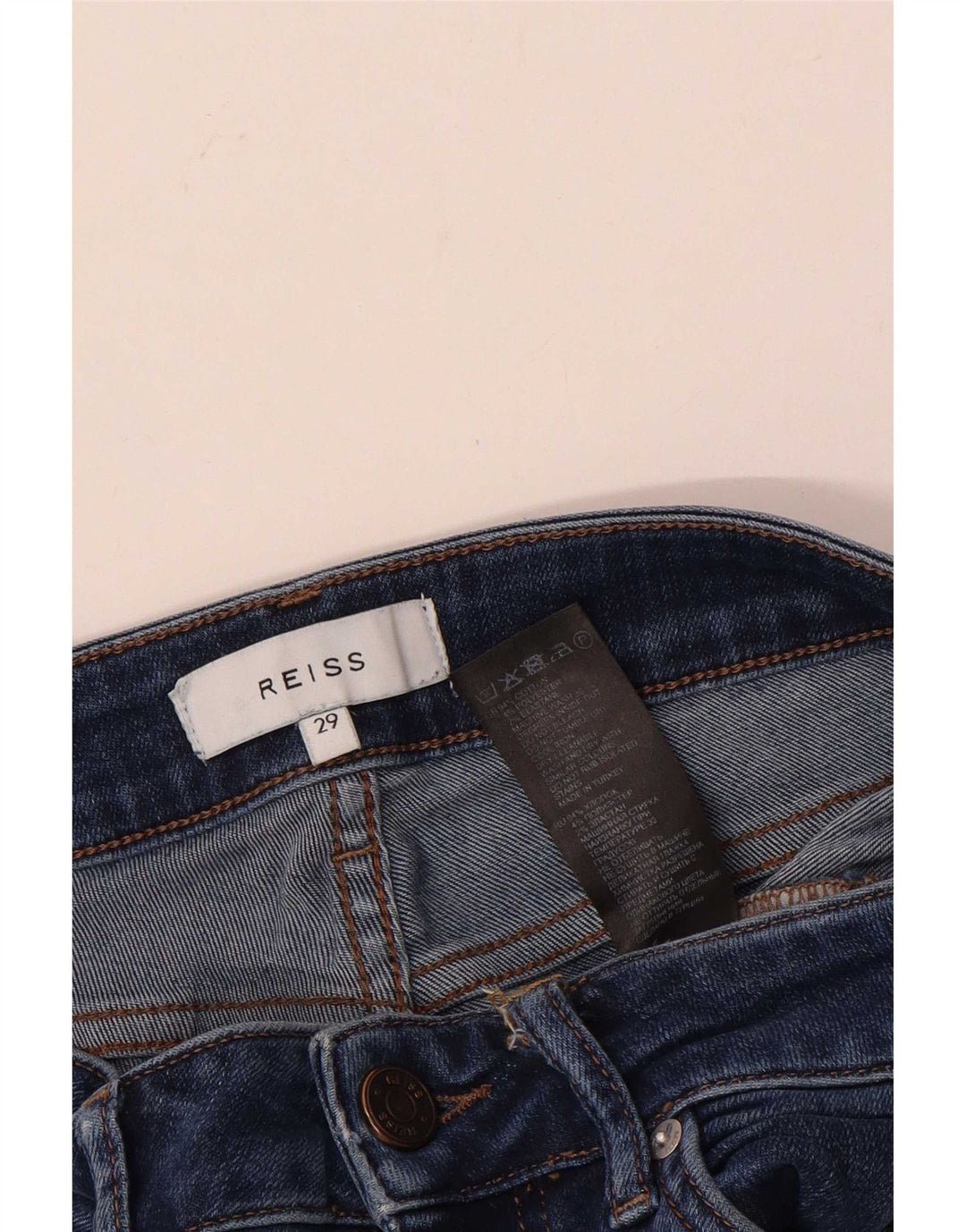 Женские джинсы скинни Reiss W29 L30 синие