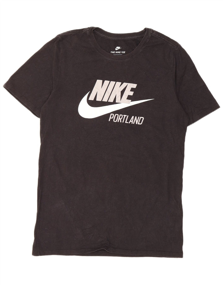 Мужская футболка с рисунком Nike, маленький черный хлопок