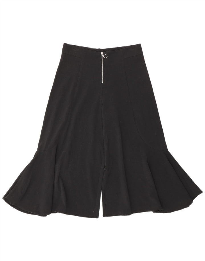 Женские брюки-капри Zara, маленькие W26 L19, черные шелковые