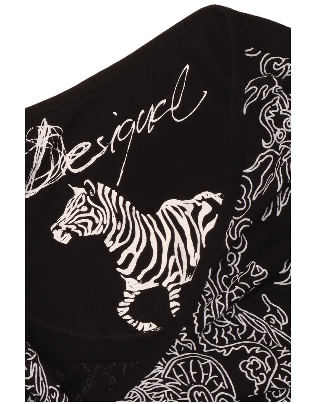 Женское платье трапециевидного силуэта с абстрактным узором Desigual UK 6 XS, черное