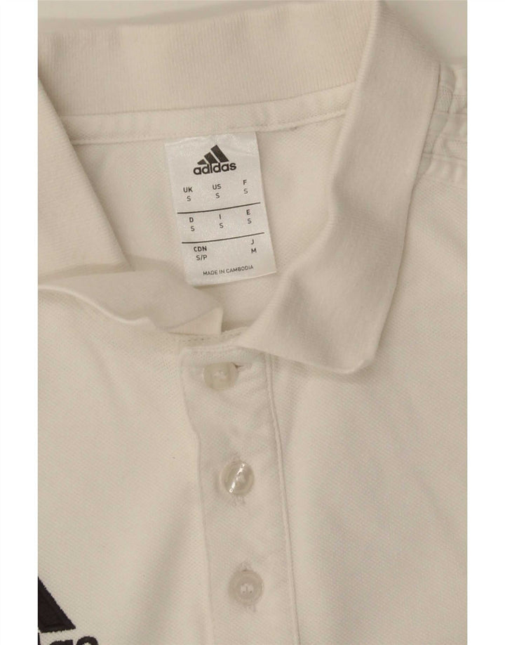 Мужская рубашка поло Adidas маленькая белая