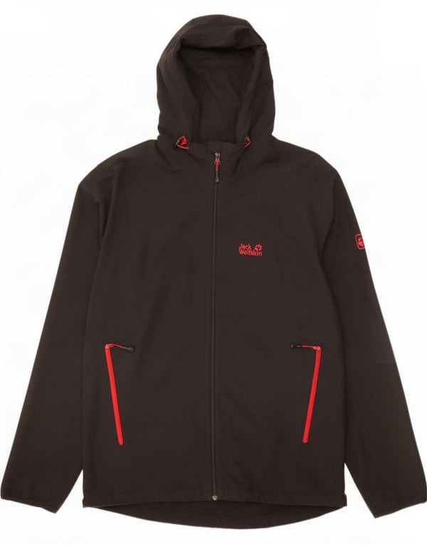Мужской спортивный костюм с капюшоном Jack Wolfskin UK 48 2XL, черный полиэстер